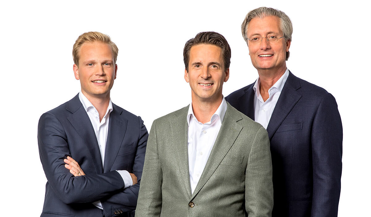 Les partenaires de JBR : Rick ter Maat, Caspar van der Geest et Ronald van Rijn